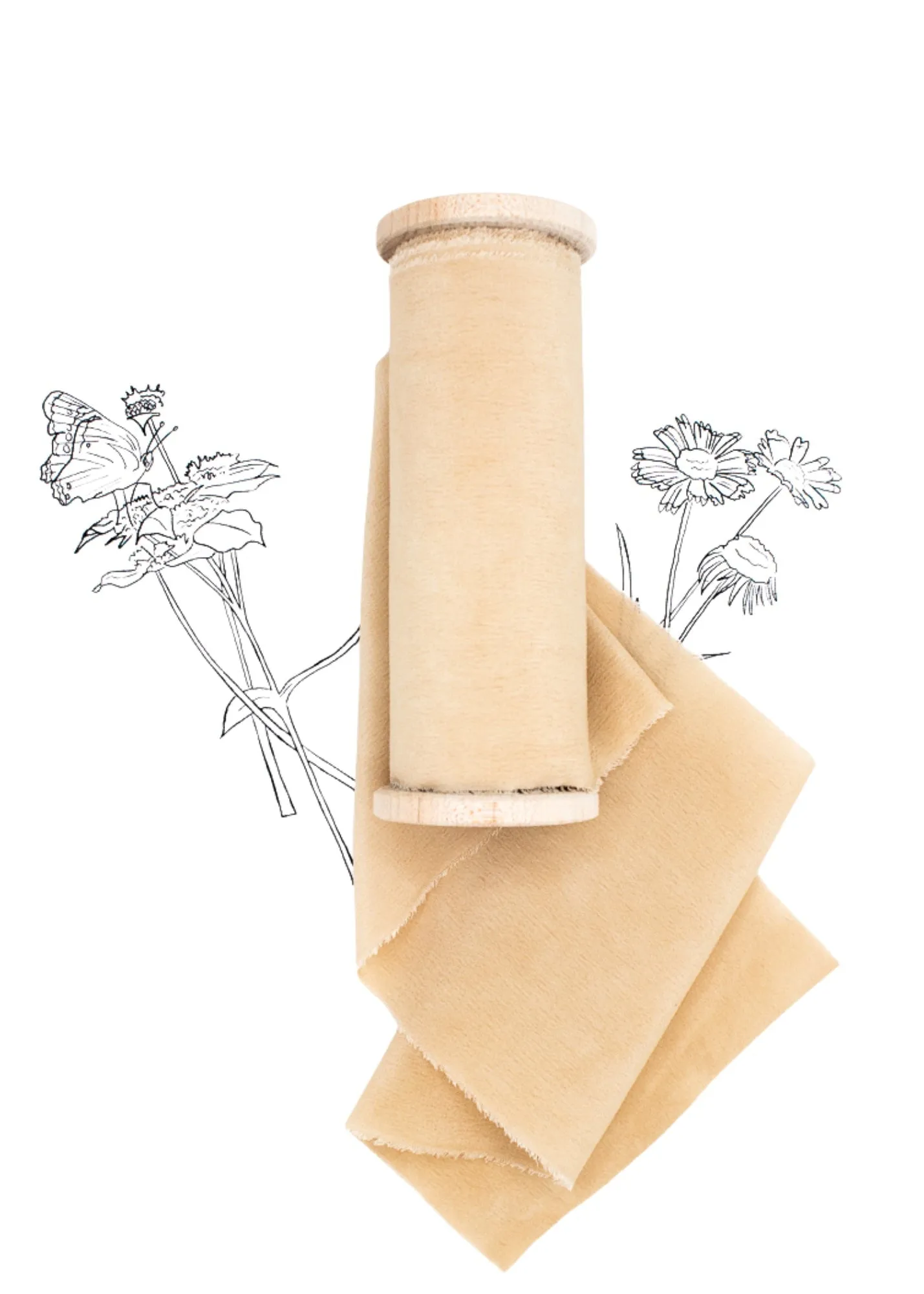 Krysanthie Crepe de Chine Silk Ribbon
