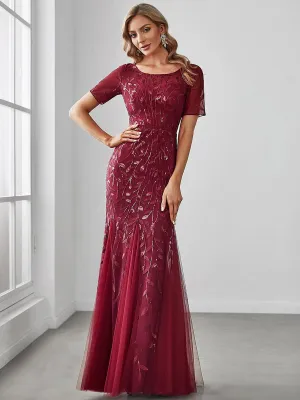Krystal dress with sequins in burgundy Express NZ wide