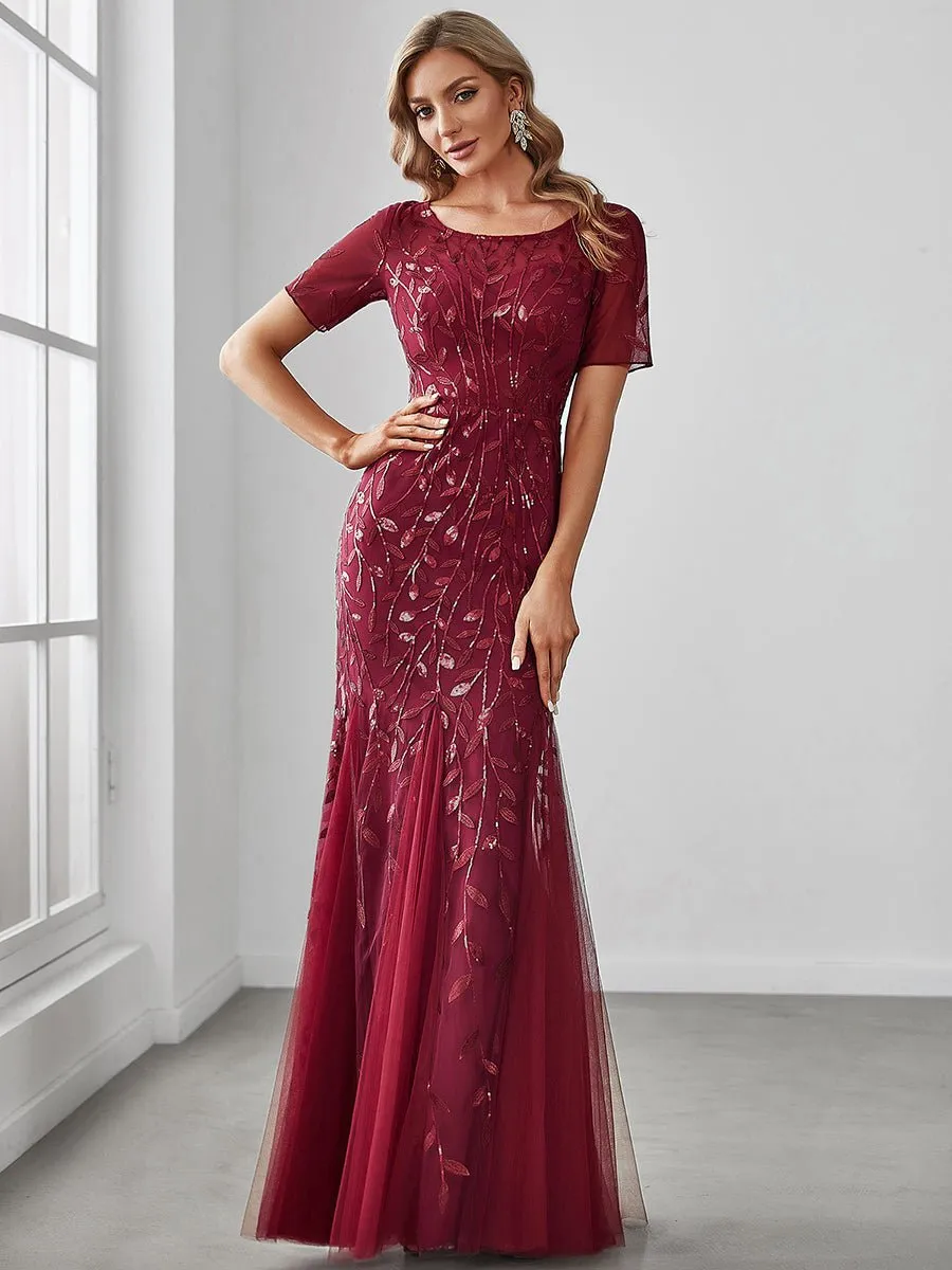 Krystal dress with sequins in burgundy Express NZ wide