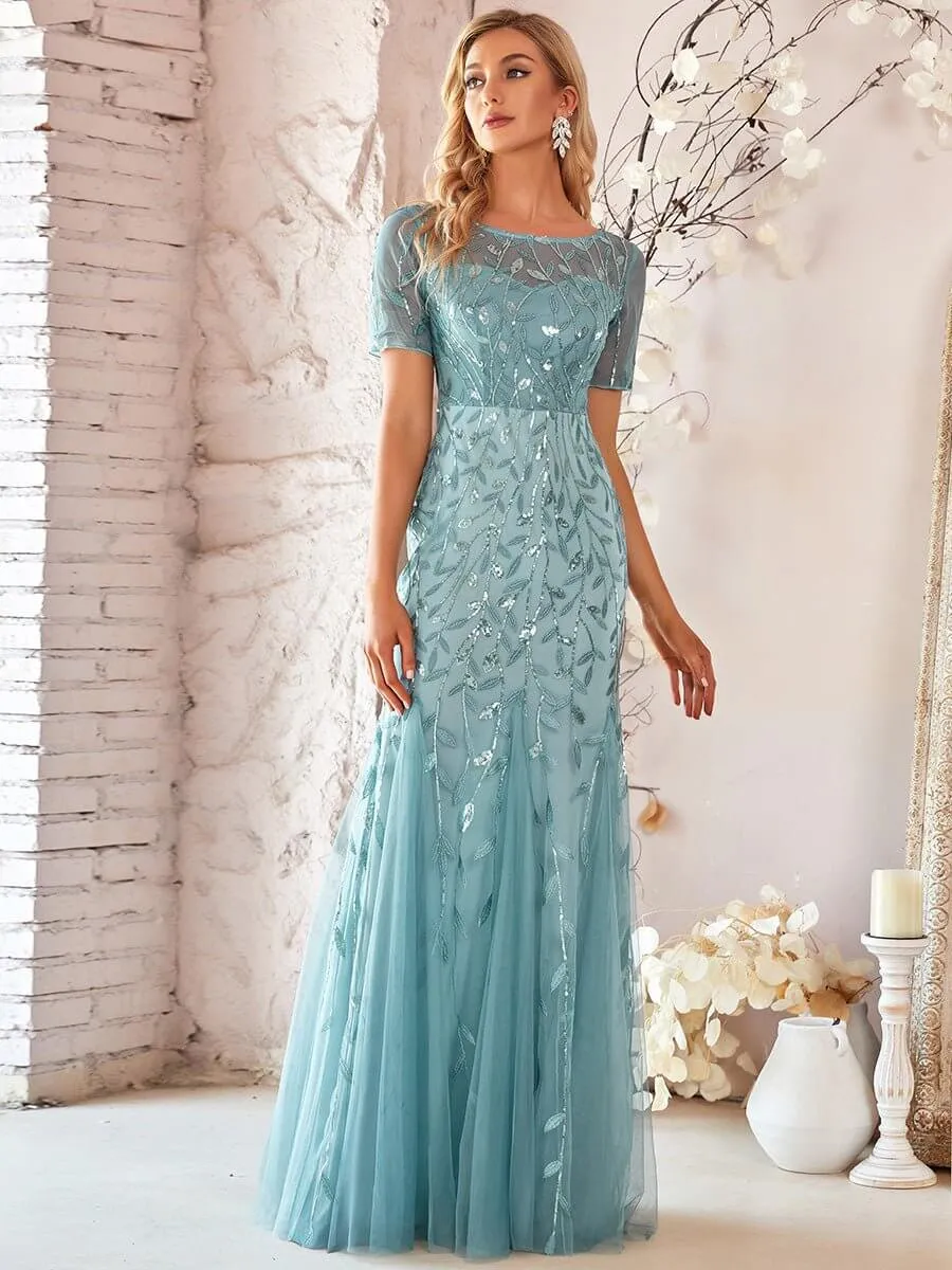 Krystal dress with sequins in dusky blue s10-12 Express NZ wide