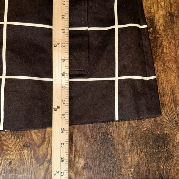 Lauren Ralph Lauren Womens Checkered Box Plaid Peacoat Size Large Dark Academia