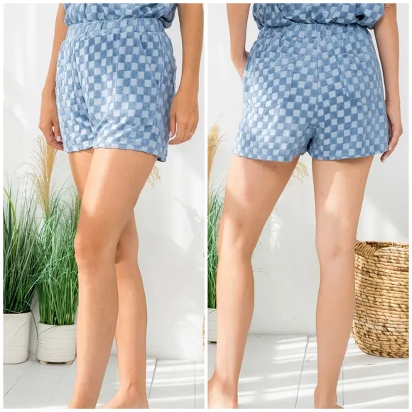 Le Lis Demin Blue 2-Piece Shorts Set
