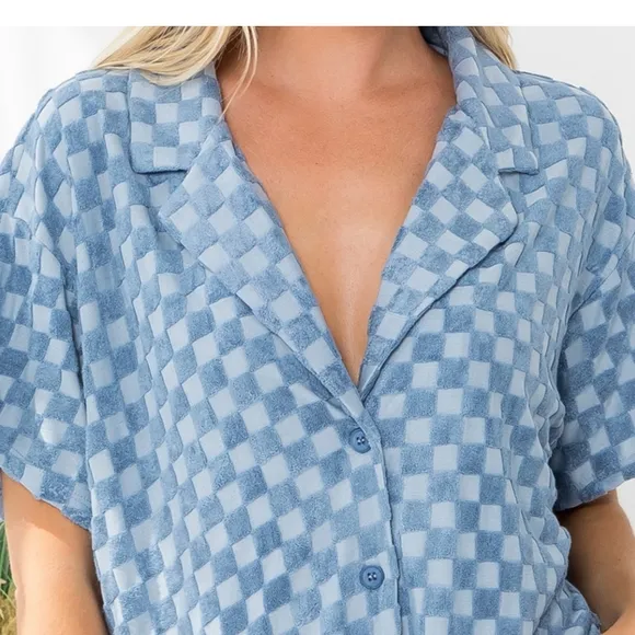 Le Lis Demin Blue 2-Piece Shorts Set