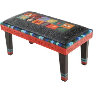 Leather Bench with Milled Legs by Sticks BEN006,BEN016-S317060