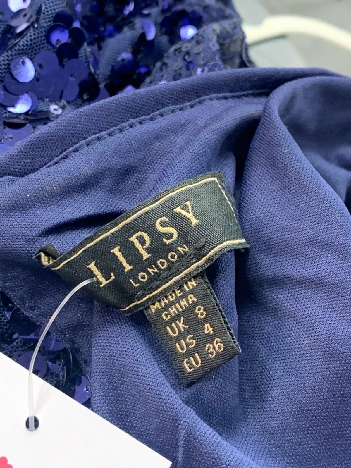Lipsy Blue Sequined Dress UK 8