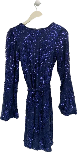 Lipsy Blue Sequined Dress UK 8