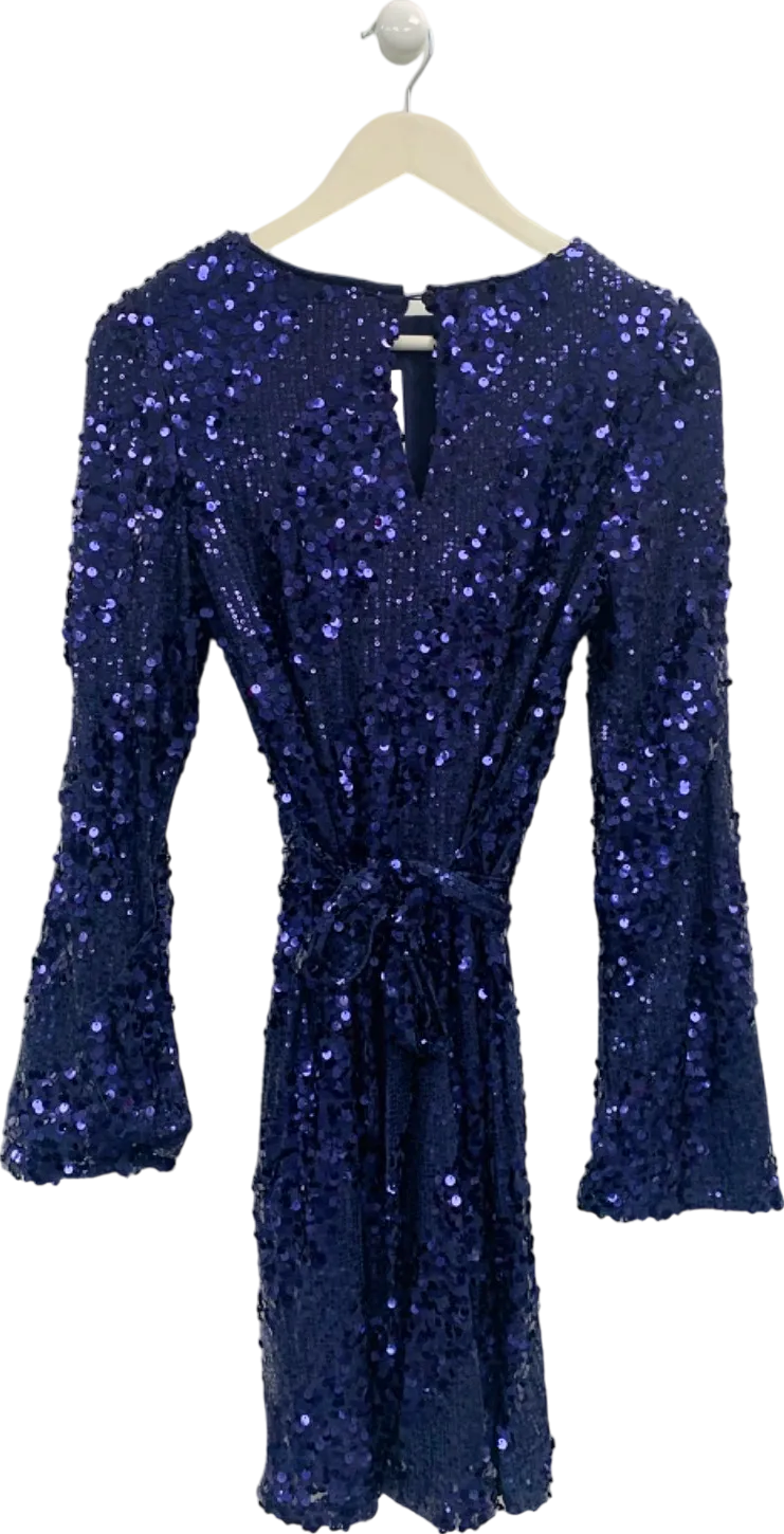 Lipsy Blue Sequined Dress UK 8