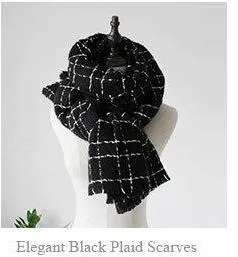 Lisette Charles Luxury Oversize Plaid Cashmere Wool Pashmina Scarf