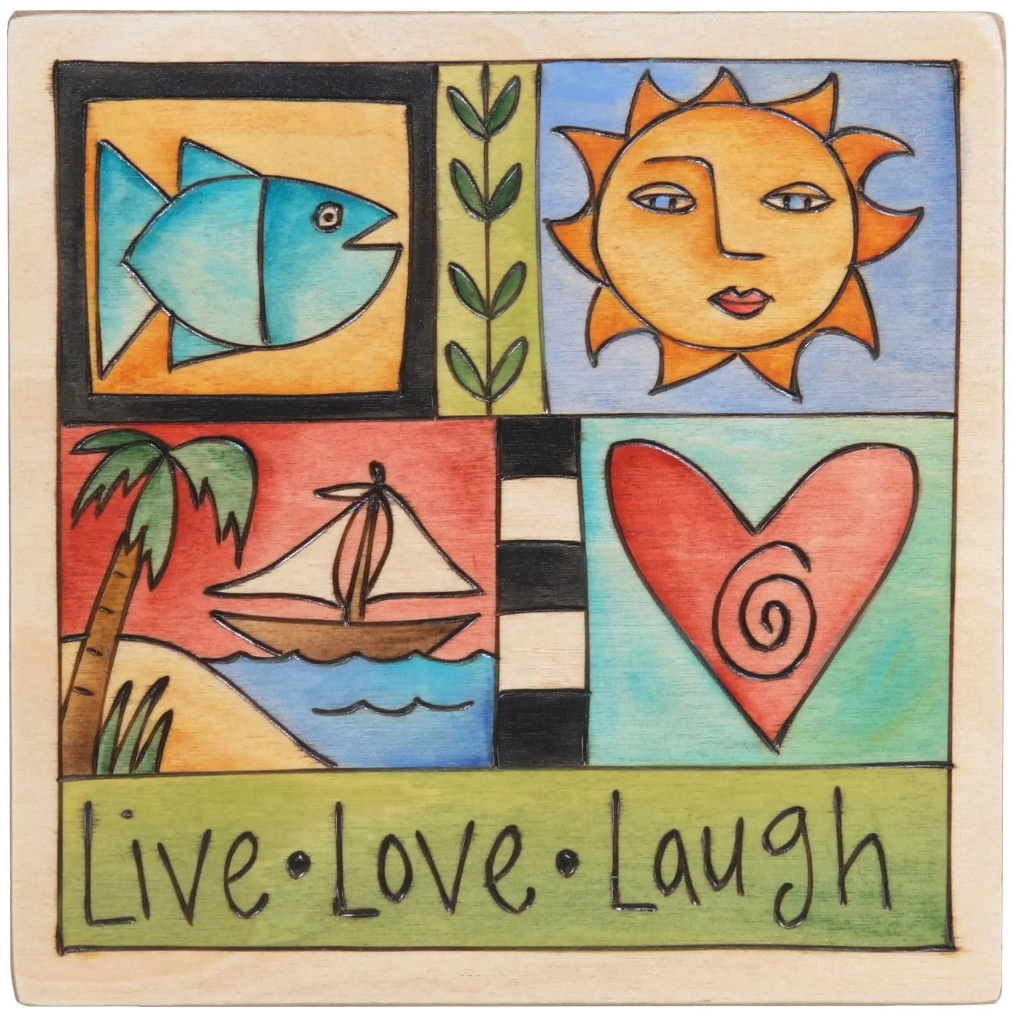 Live, Love, Laugh Plaque by Sticks, PLQ001-S317488