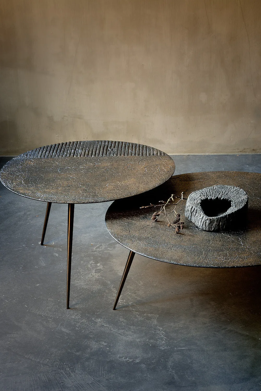 Luna Coffee Table - Lava/Linear - Whisky