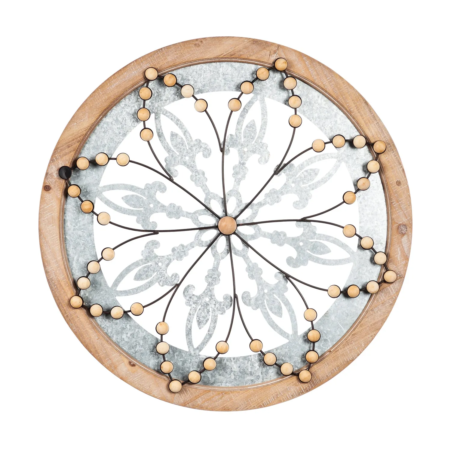 Medallion Metal and Wood Wall Décor,6awd672