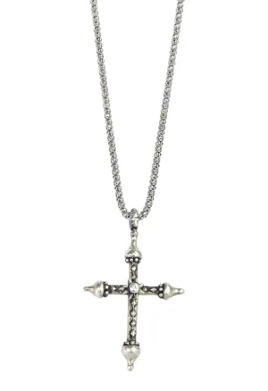 Medium Silver Artistic Cross Necklace