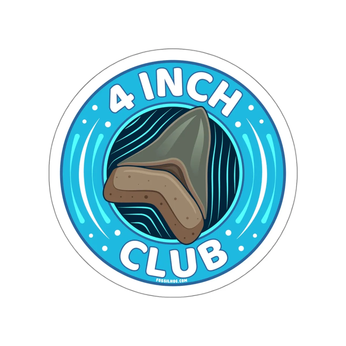 Megalodon 4 Inch Club Round Sticker