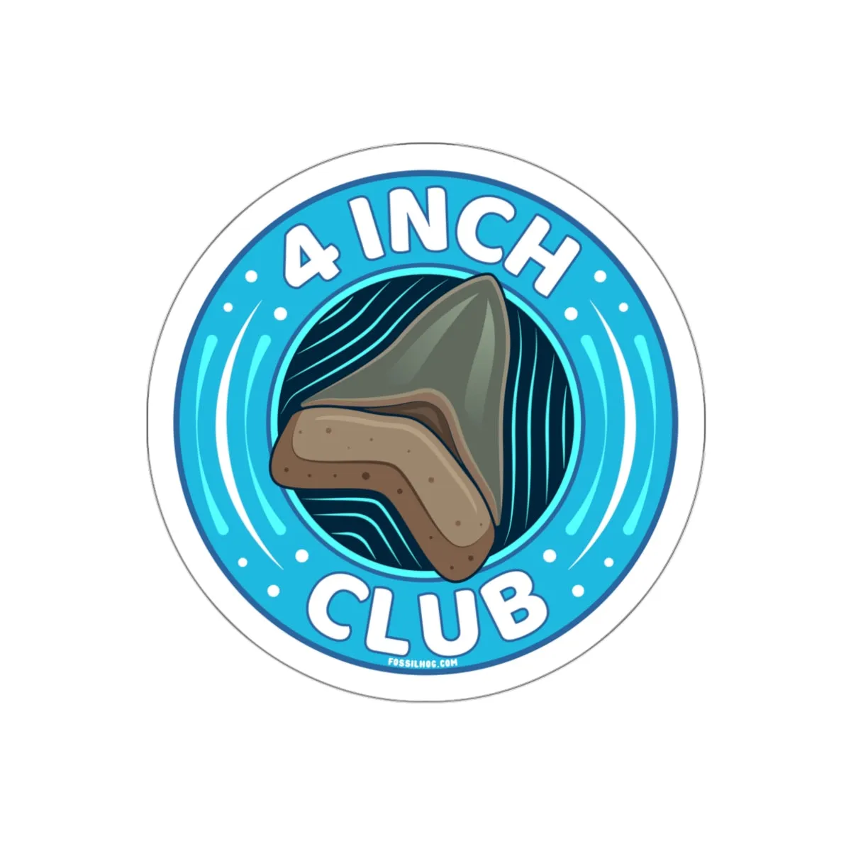Megalodon 4 Inch Club Round Sticker