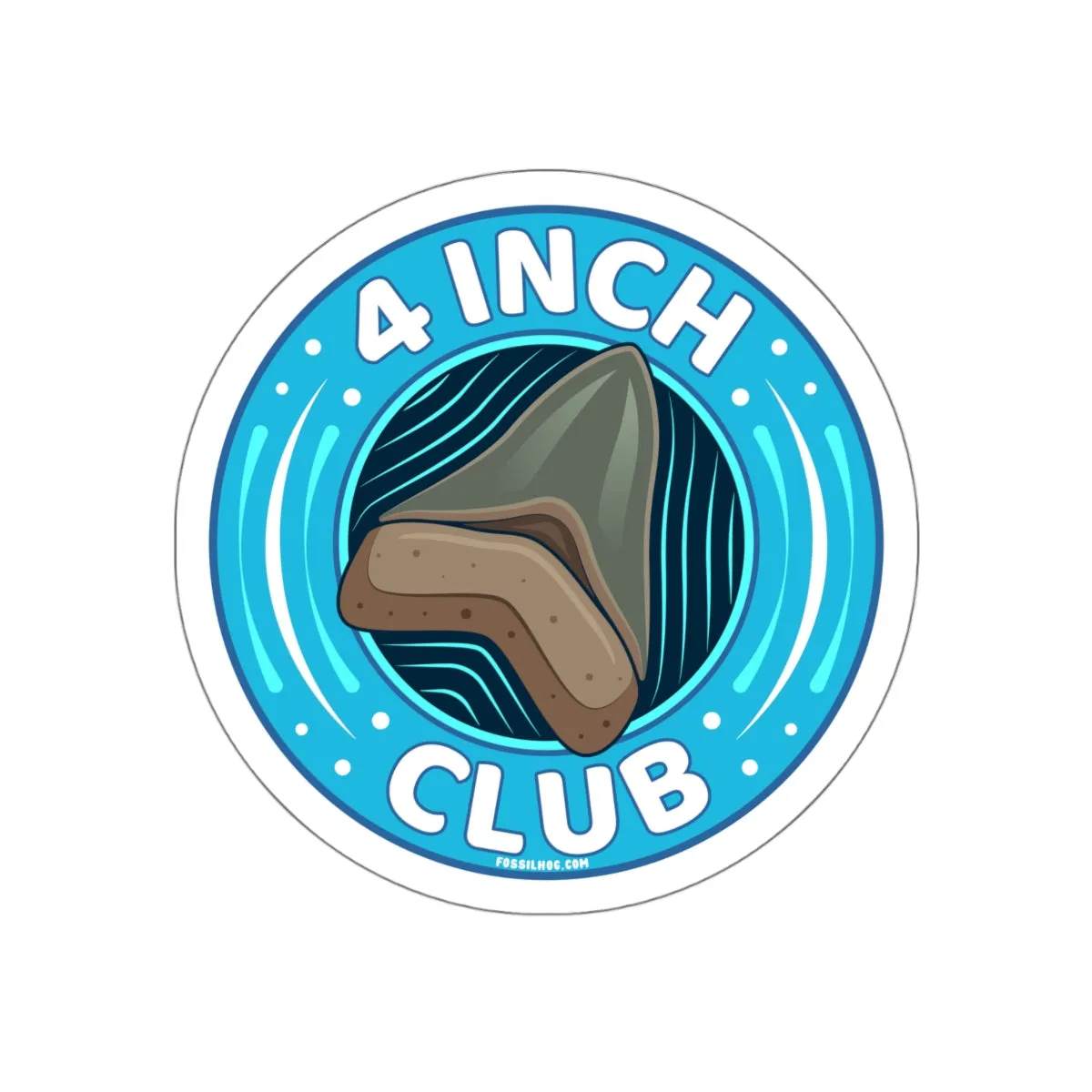 Megalodon 4 Inch Club Round Sticker