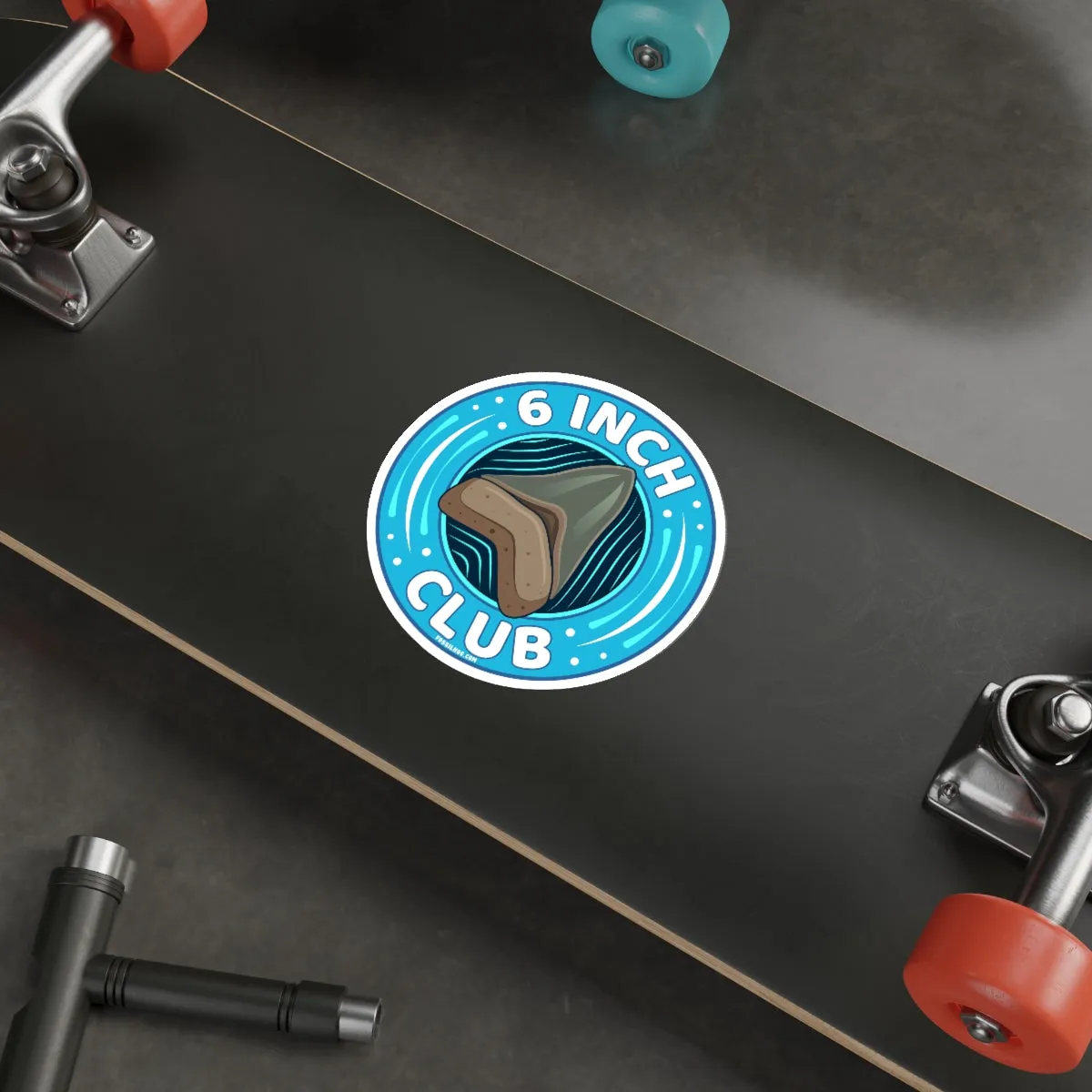 Megalodon 6 Inch Club Round Sticker