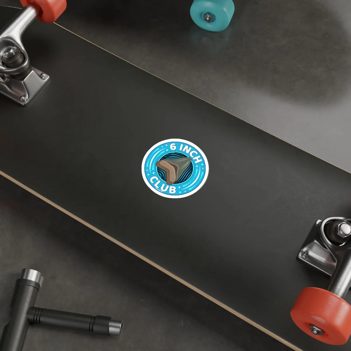 Megalodon 6 Inch Club Round Sticker
