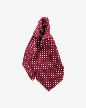 Men's Silk Polka Dot Double Ascot - The Sapporo Ascot