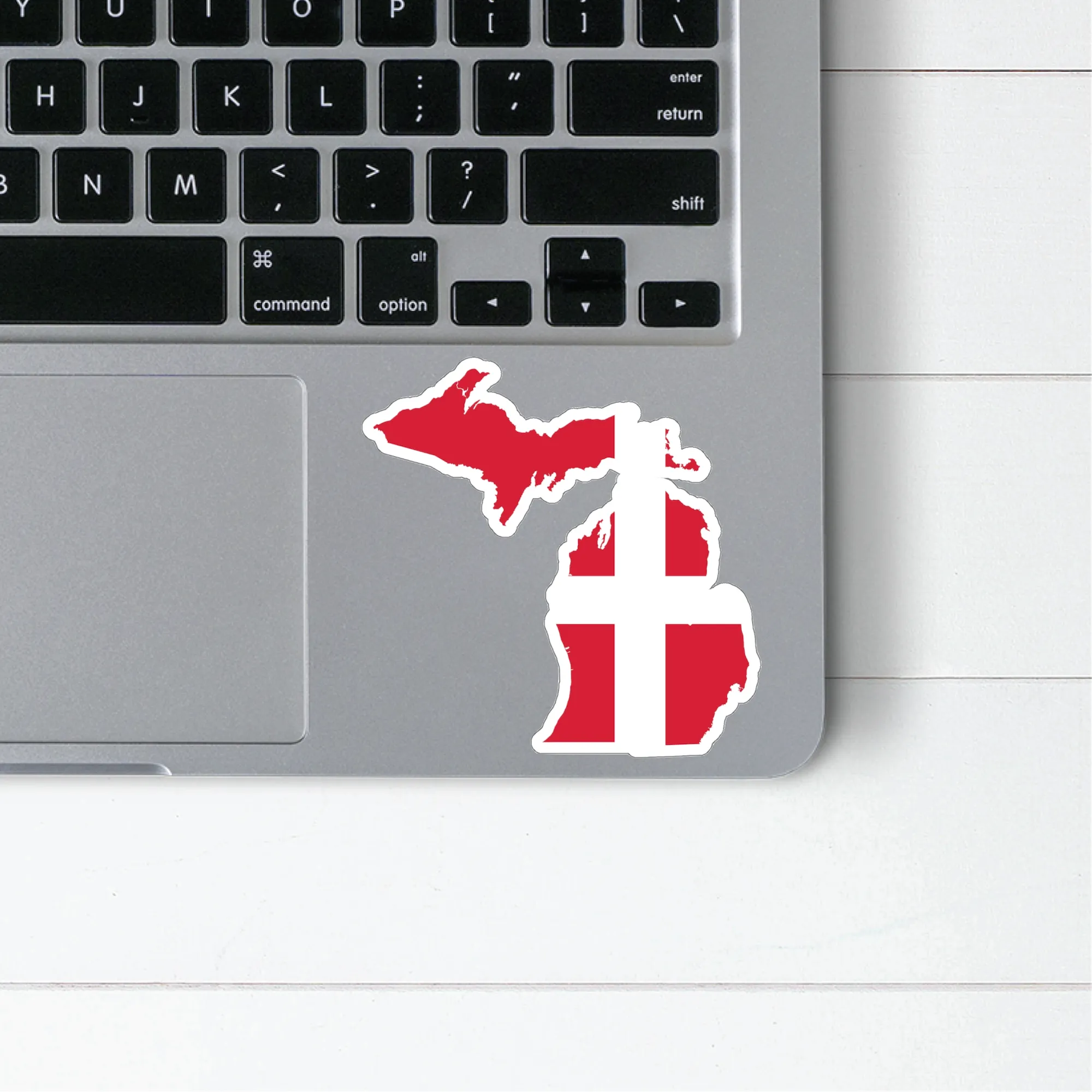 Michigan Danish Flag Sticker