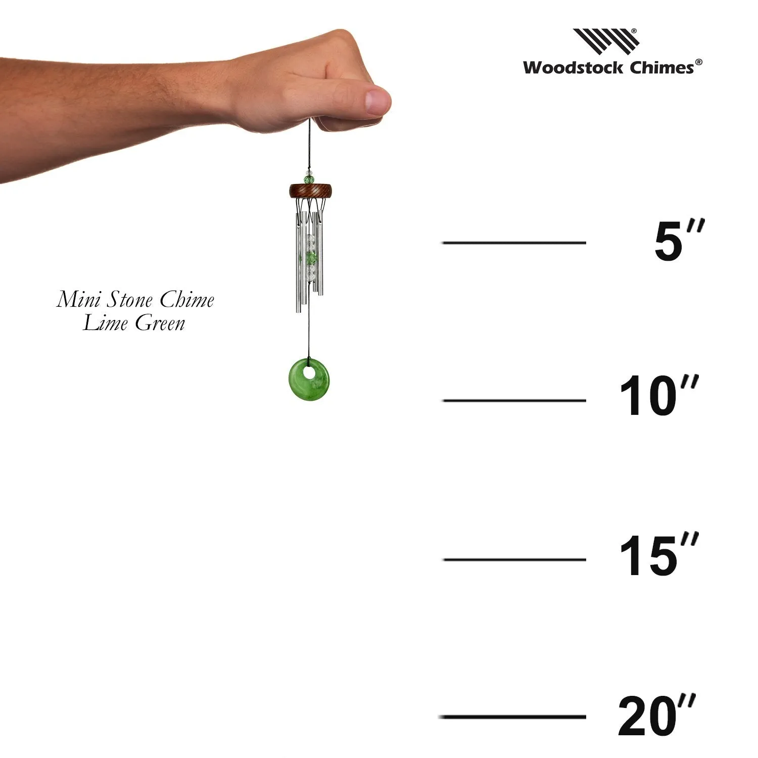 Mini Stone Chime - Green,wsmscg