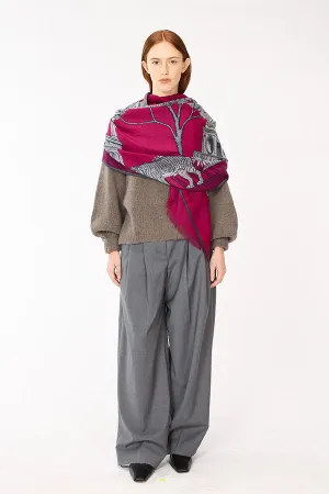 MIRAGE FUCHSIA 80 SCARF