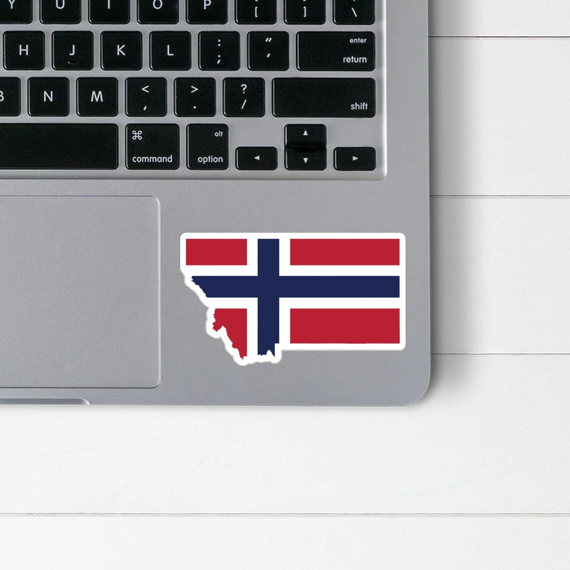 Montana Norwegian Flag Sticker