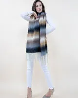 Multi Tone Stripe Scarf