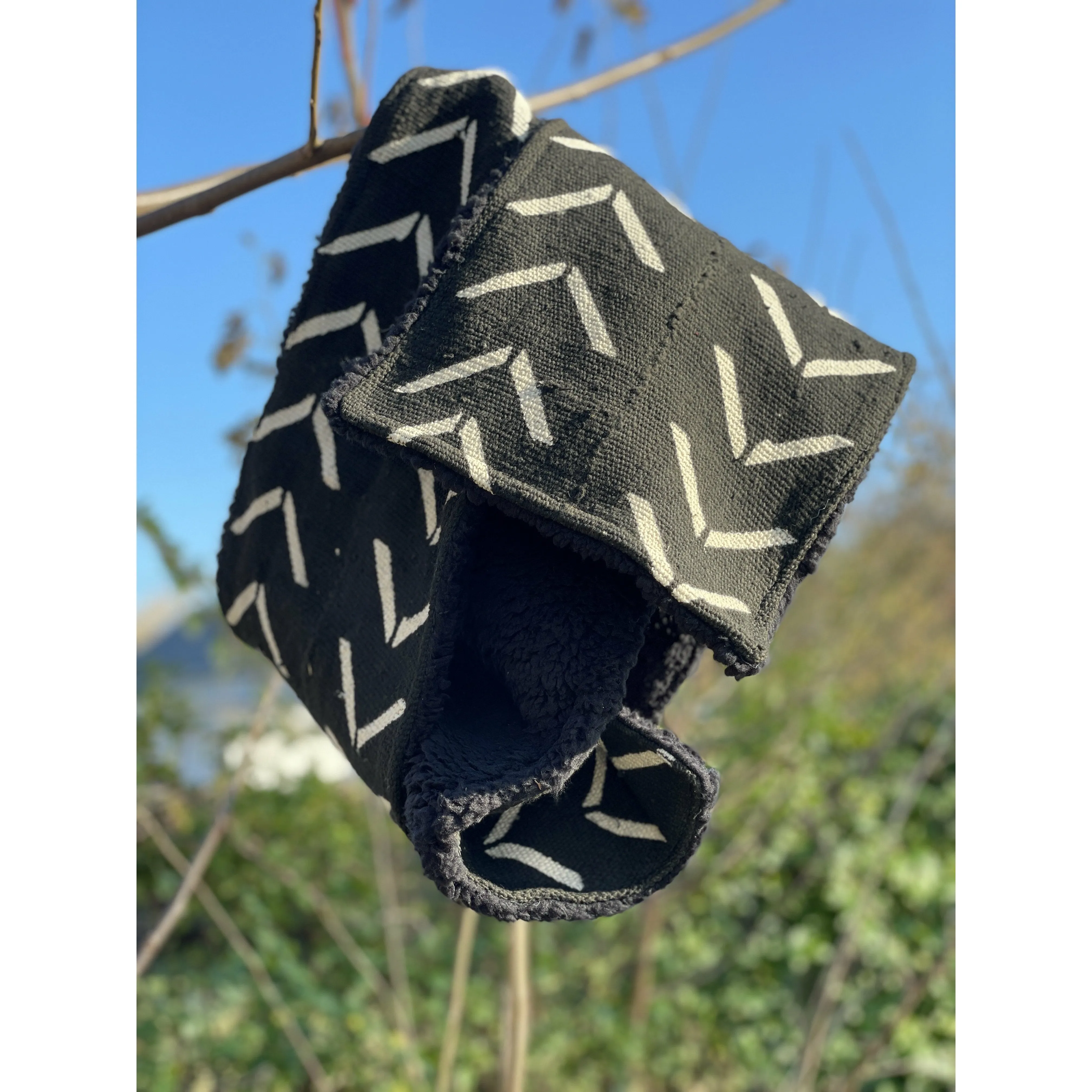 Nambili 'Isabis' Mud Cloth Scarf - Black on White