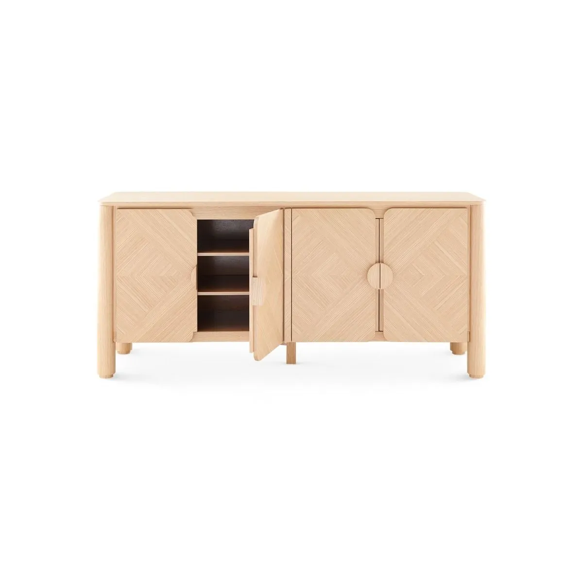 Nolan 4-Door Cabinet / Pristine Oak