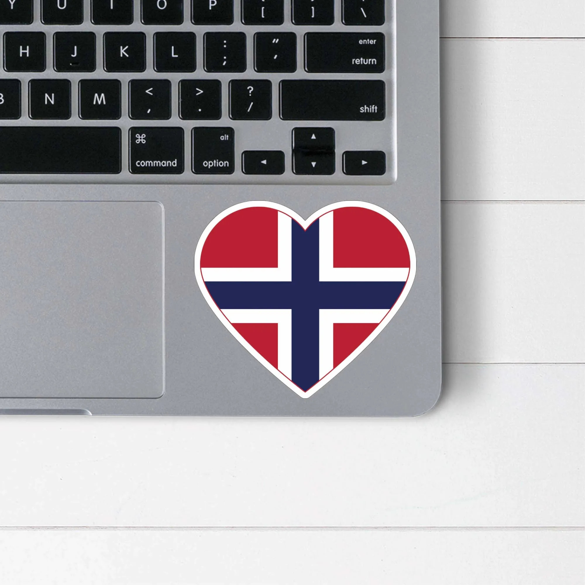 Norwegian Flag Heart Sticker