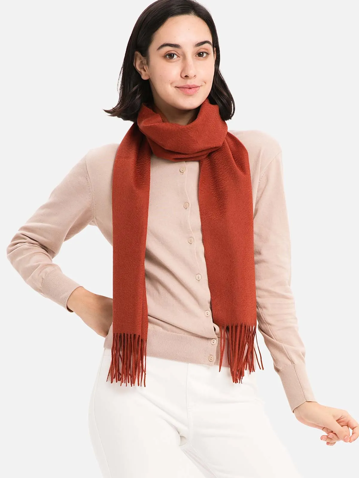 Orange Cashmere Scarf