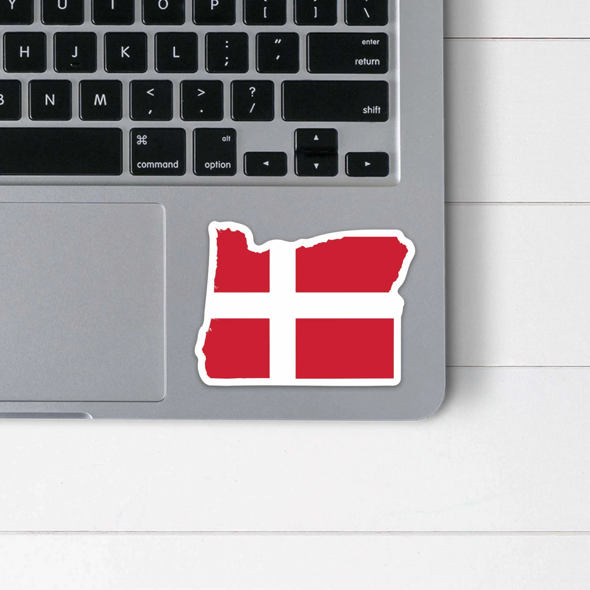 Oregon Danish Flag Sticker