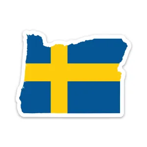 Oregon Swedish Flag Sticker
