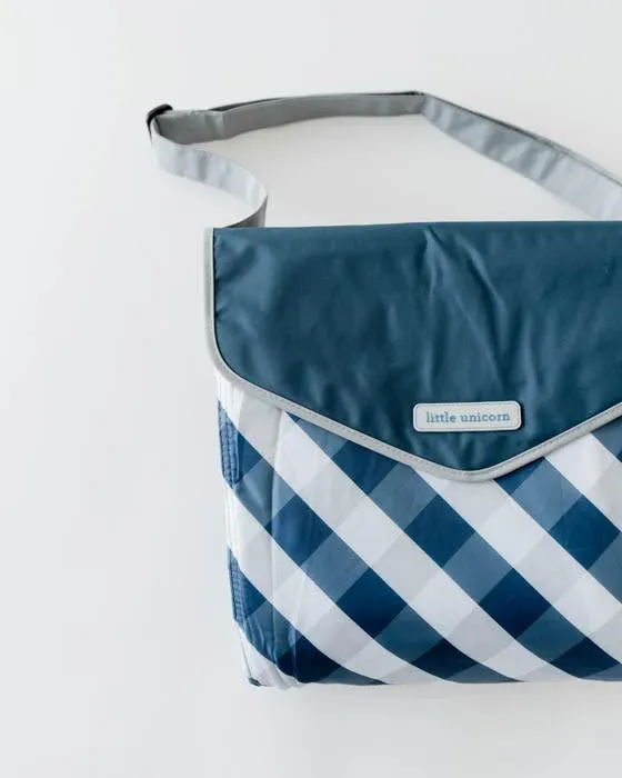 Outdoor Blanket - Navy Gingham 5x5