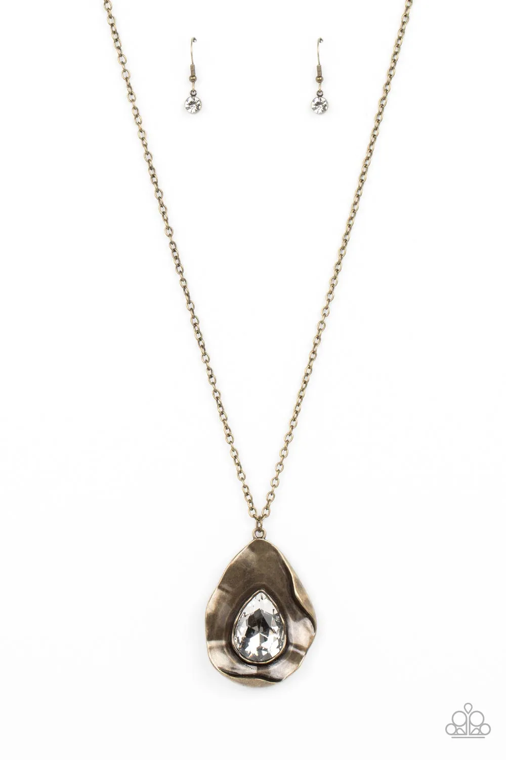 Paparazzi Surrealist Sparkle Necklace Brass