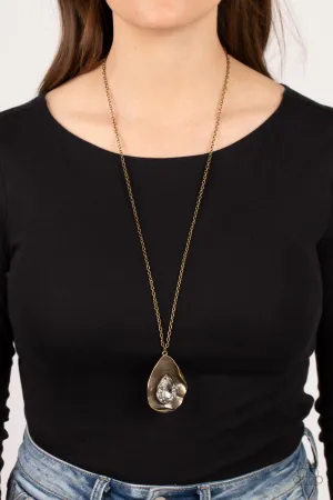 Paparazzi Surrealist Sparkle Necklace Brass