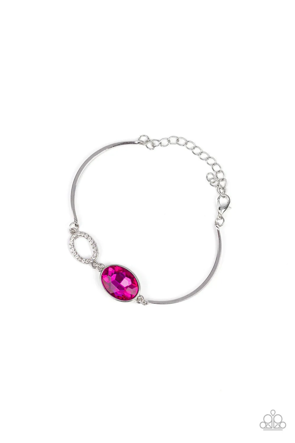 Paparazzi Unstoppable Glamour Necklace Pink &  Glamorous Glow Bracelet Pink