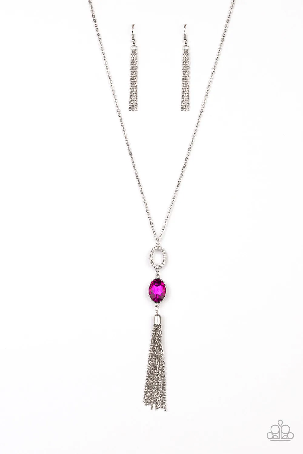 Paparazzi Unstoppable Glamour Necklace Pink &  Glamorous Glow Bracelet Pink