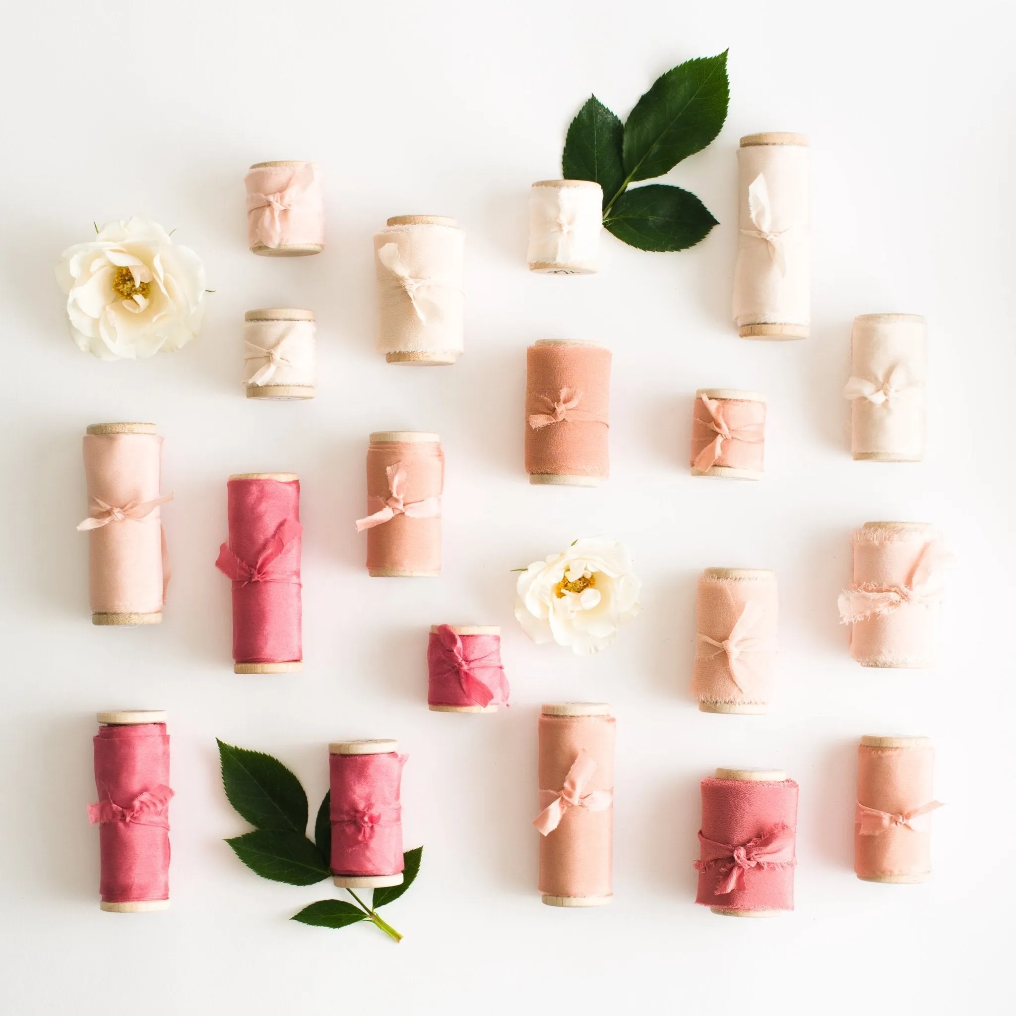Peach Pearl Habotai Silk Ribbon *sale