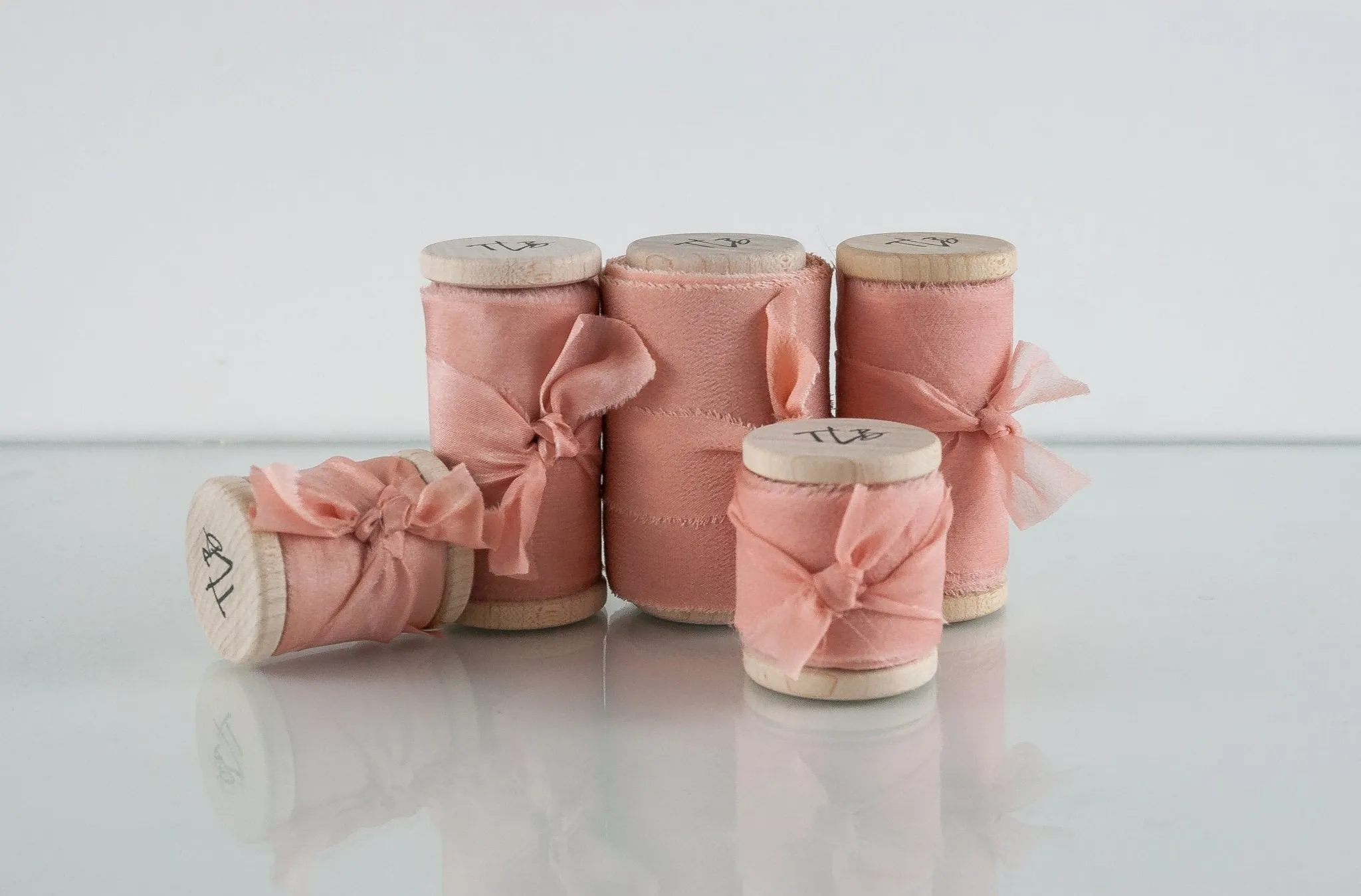Peach Pearl Habotai Silk Ribbon *sale