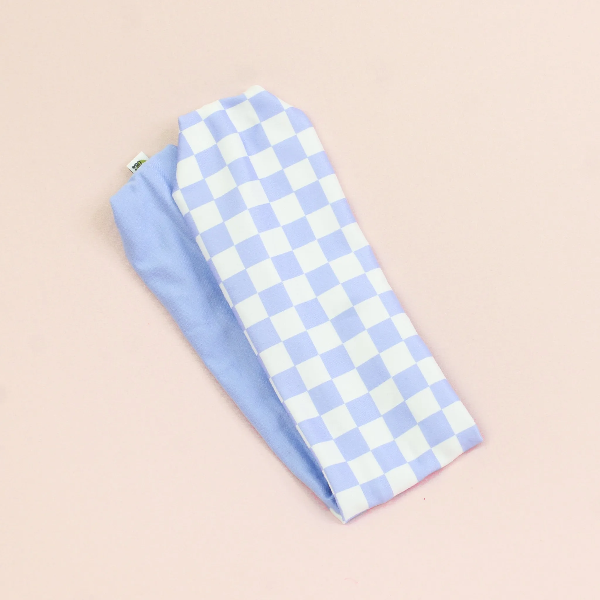 Periwinkle Checkered Twist Headband