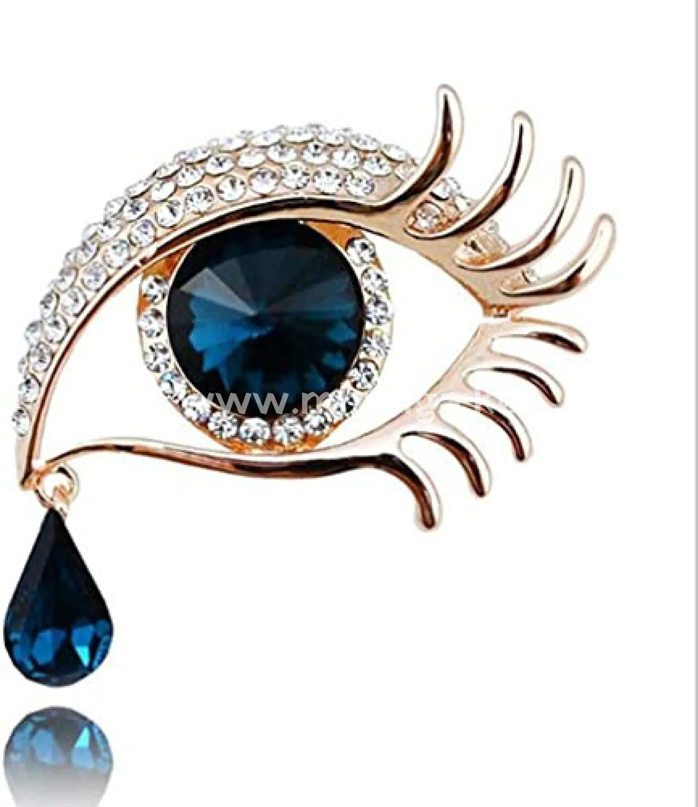 Personality Tear of Angel Rhinestone Brooch Pin Covered Scarves Shawl Clip for Women Ladies
