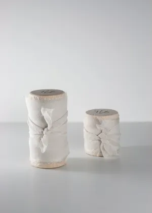 Platinum Silk Gauze Ribbon