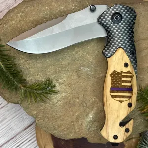 Police Badge Pocket Knife