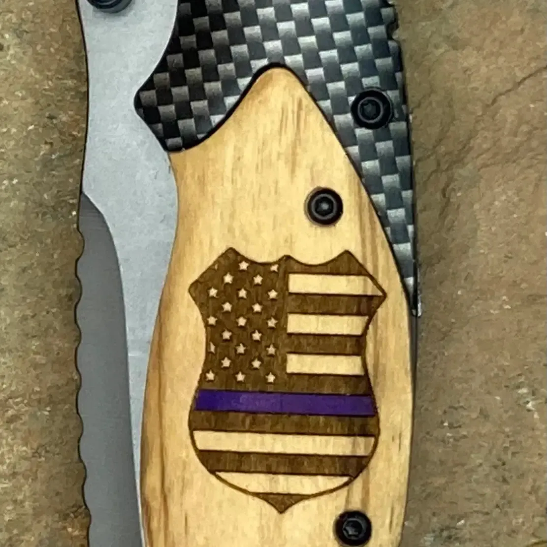 Police Badge Pocket Knife