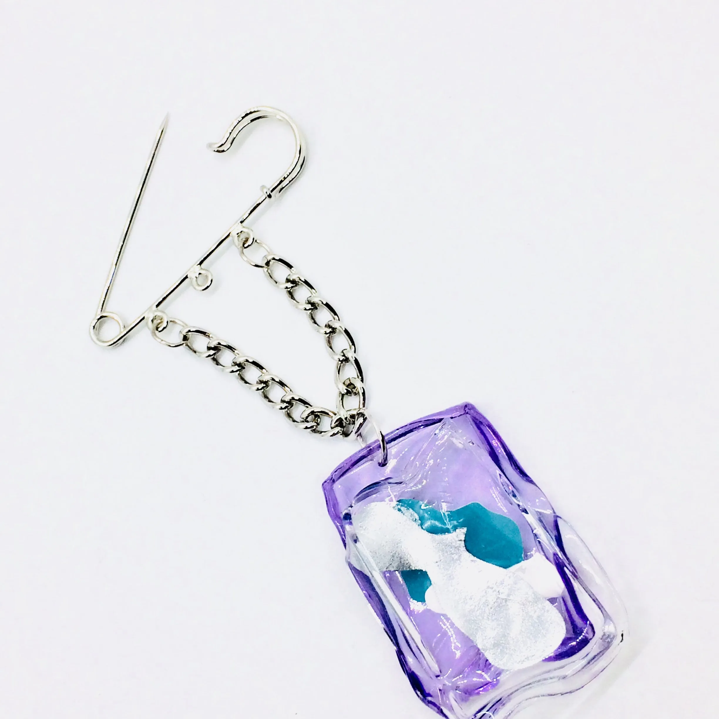 Purple Node Art Pin.04