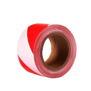Red & White Warning Safety Tape - 60mm X 400m