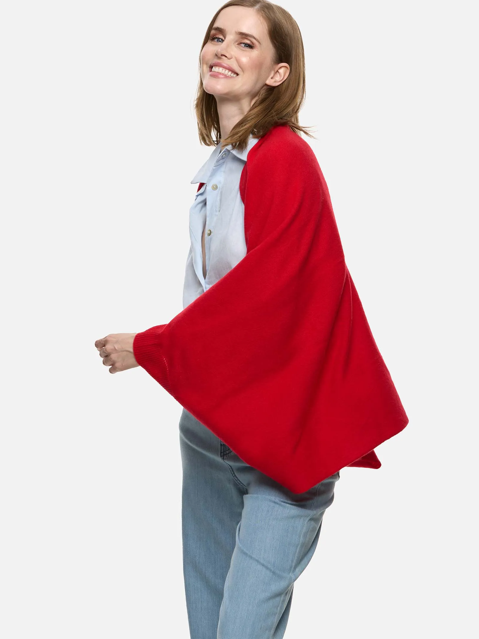 Red Wearable Cashmere Wrap