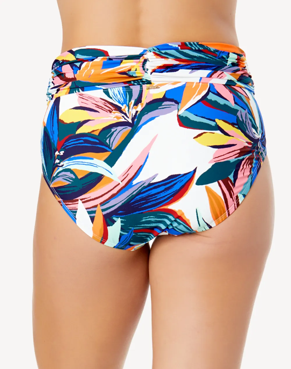 Riviera Floral Shirred High Waist Bikini Bottom
