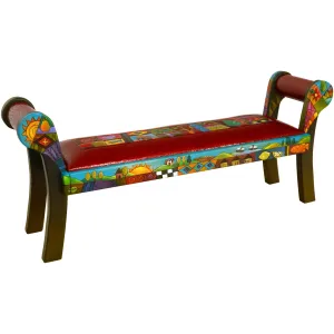 Roll Arm Bench by Sticks BEN050-D701026